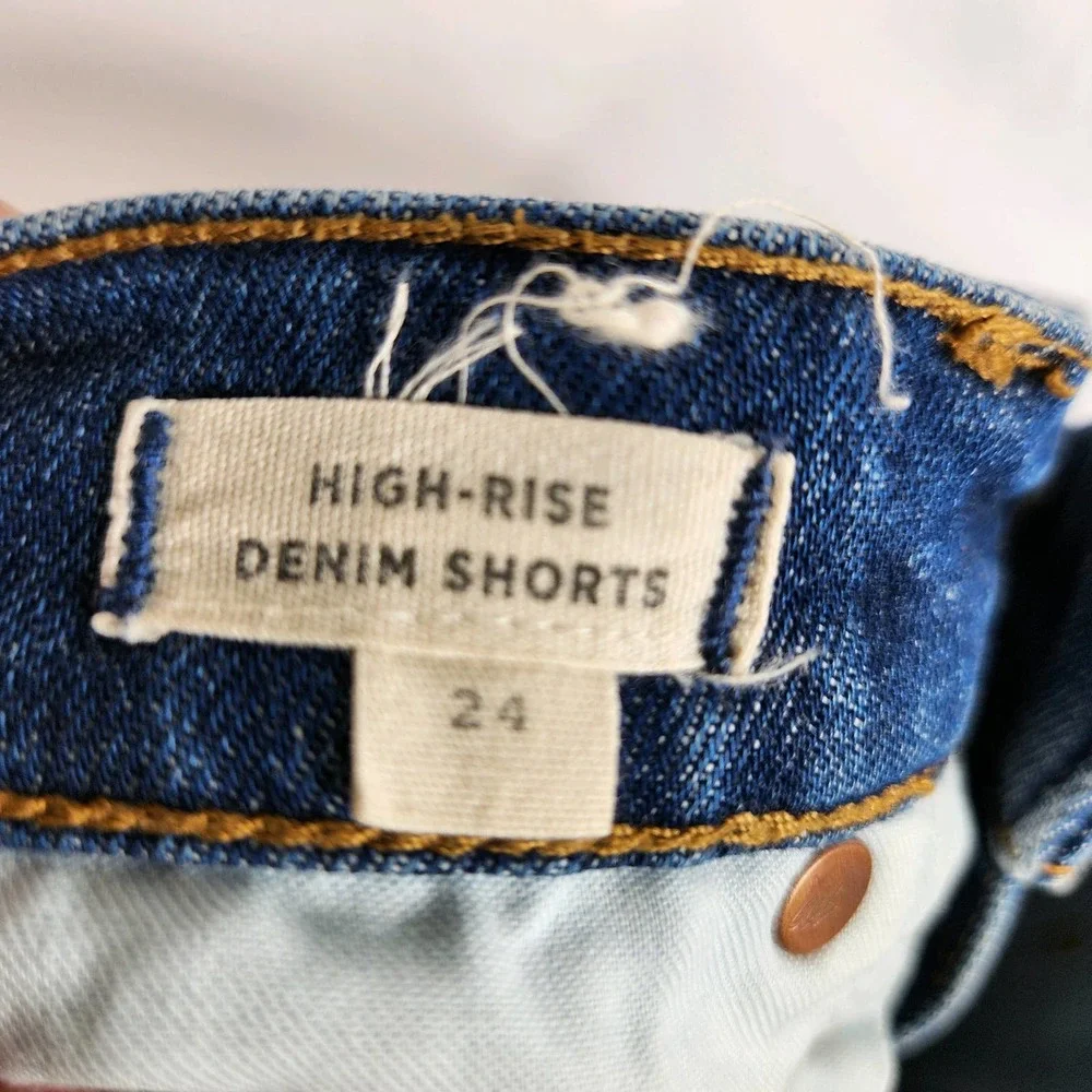Madewell High Rise Denim Shorts Glenoaks Wash Cutoff‎ Edition Size 24